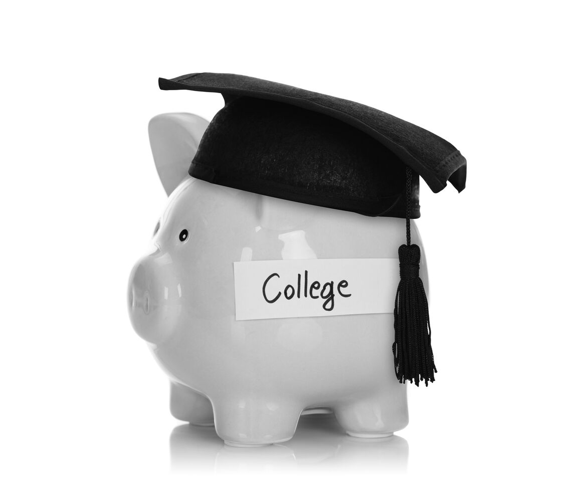 College savings pig in pic